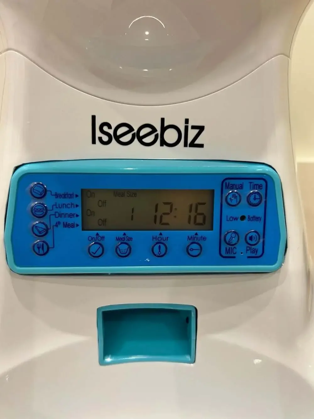 Iseebiz 3L Automatic Pet Feeder with Voice Recorder and Programmable Timer